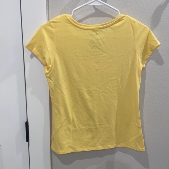 New Girls X-Large XL T-Shirt Tee Top Shirt Yellow “Good Vibes” Rainbow - Picture 8 of 9
